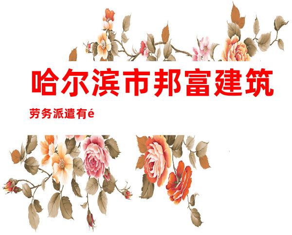 哈尔滨市邦富建筑劳务派遣有限公司