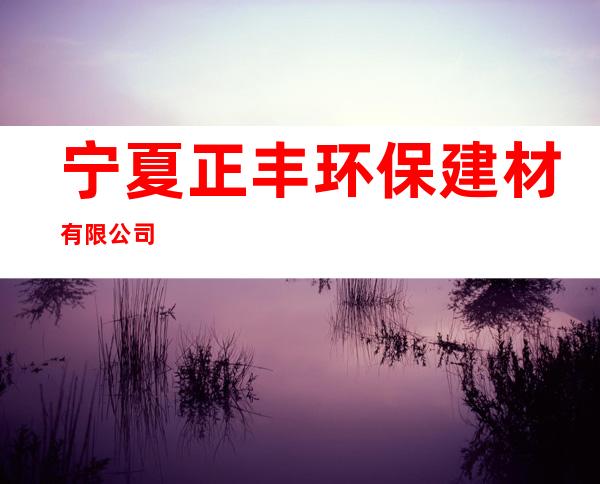 宁夏正丰环保建材有限公司